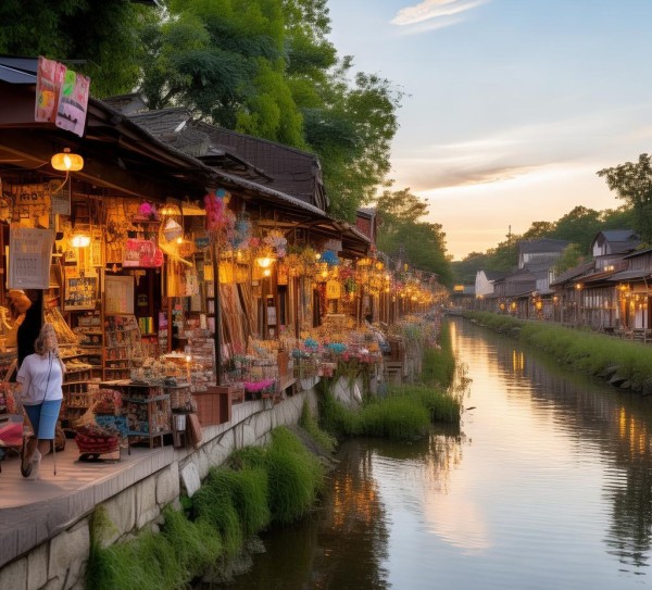 探索河边美景，特色景点购物攻略，邂逅独特风情之旅