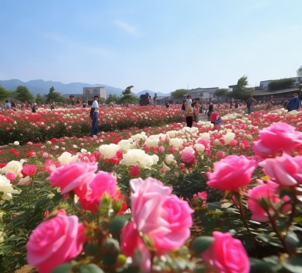 文安月季花海，畅游生态乐园，尽享月季之美